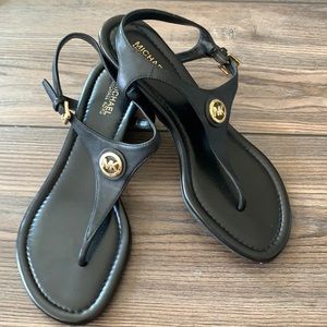 Michael Kors Ramona T strap wedge sandals